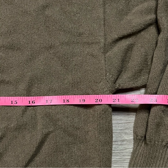 Mark Shale Mens 100% Cashmere Brown Crew Neck Sweater Size Medium - Picture 4 of 7